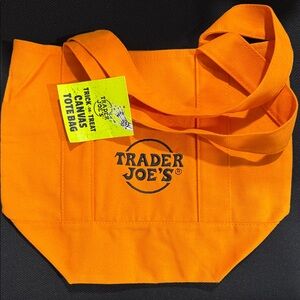 Trader Joe's Orange Mini Tote Bag